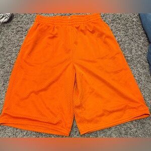 STARTER Orange Athletic Shorts Lightweight Elastic Fit